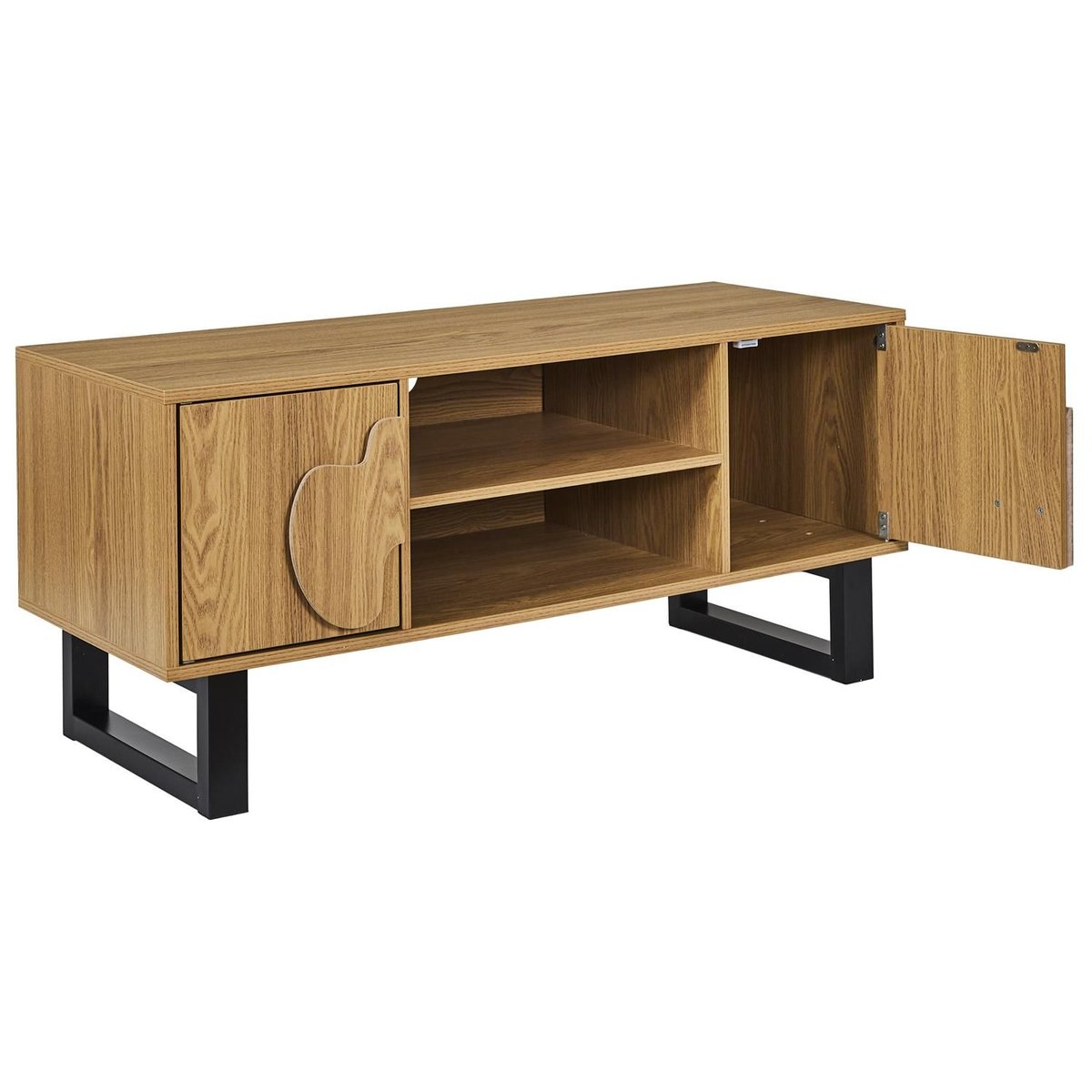 Meuble TV 2 portes et 2 niches CALYPSO beige, THE HOME DECO FACTORY