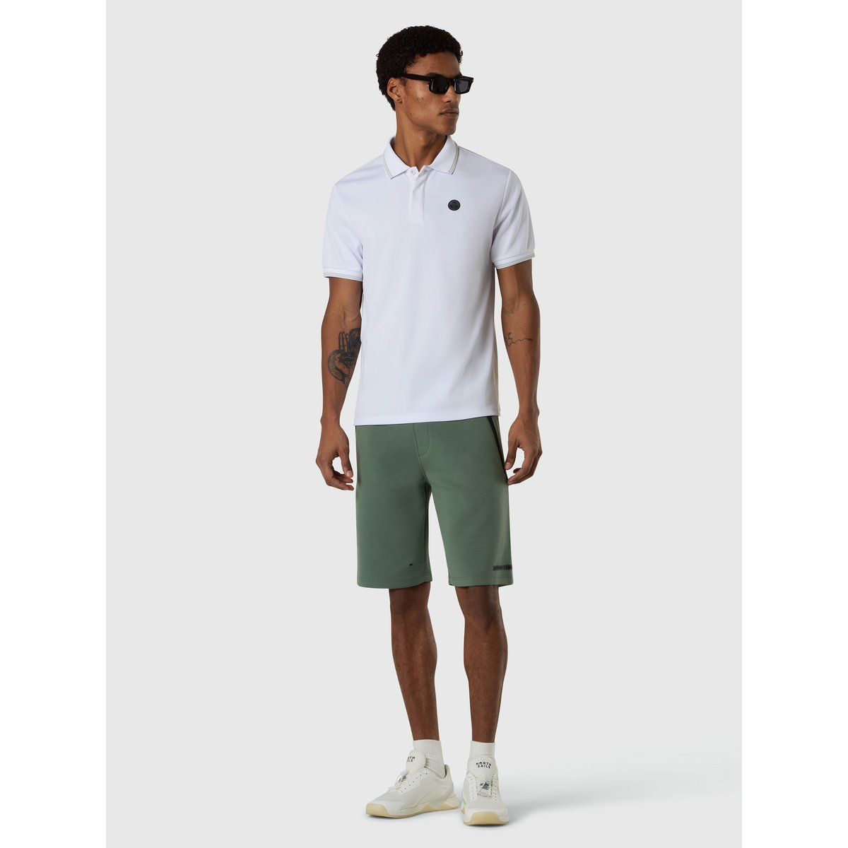 Polo à manches courtes COOLMAX® blanc, NORTH SAILS