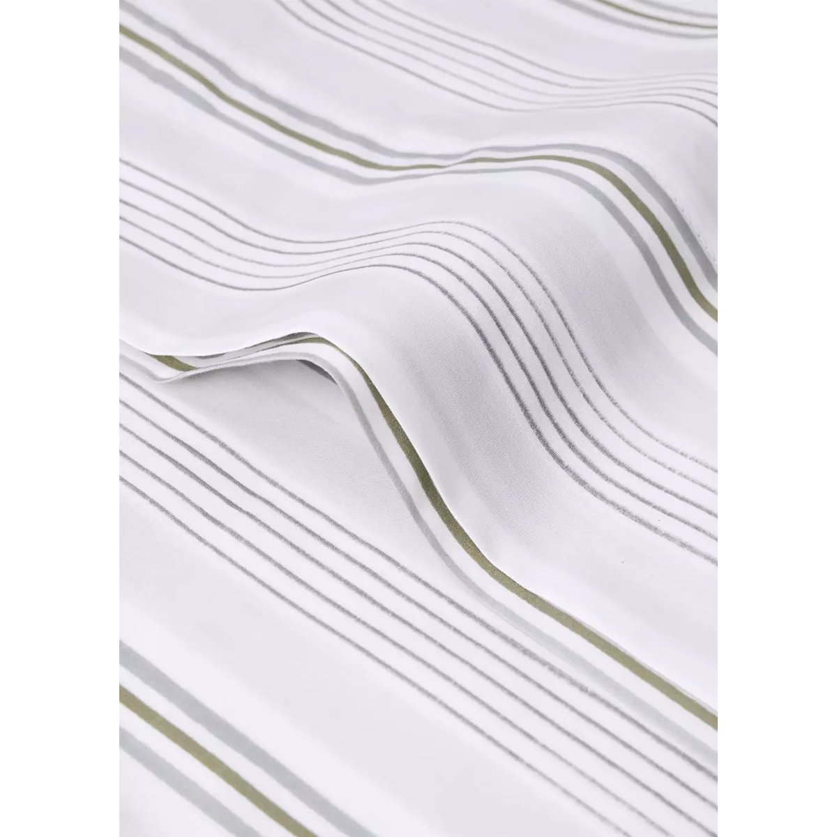 Taie d’oreiller 100 % coton à rayures 45x110 cm gris, MANGO HOME