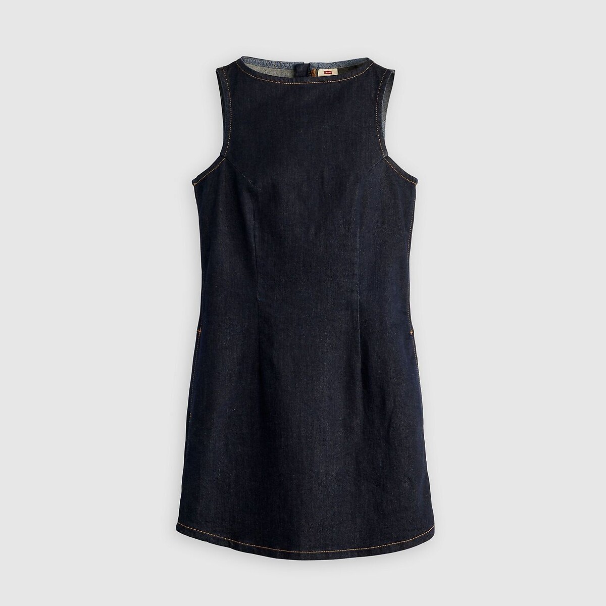 Robe denim courte sans manches col rond denim brut, LEVI'S