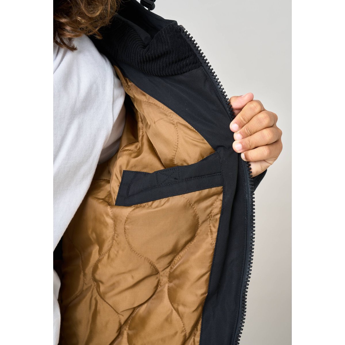 Parka épaisse garçon décontractée CHICAGO black, DEELUXE