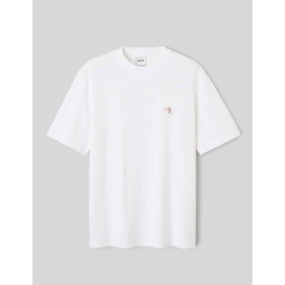 T-shirt imprimé devant/dos blanc, BZB
