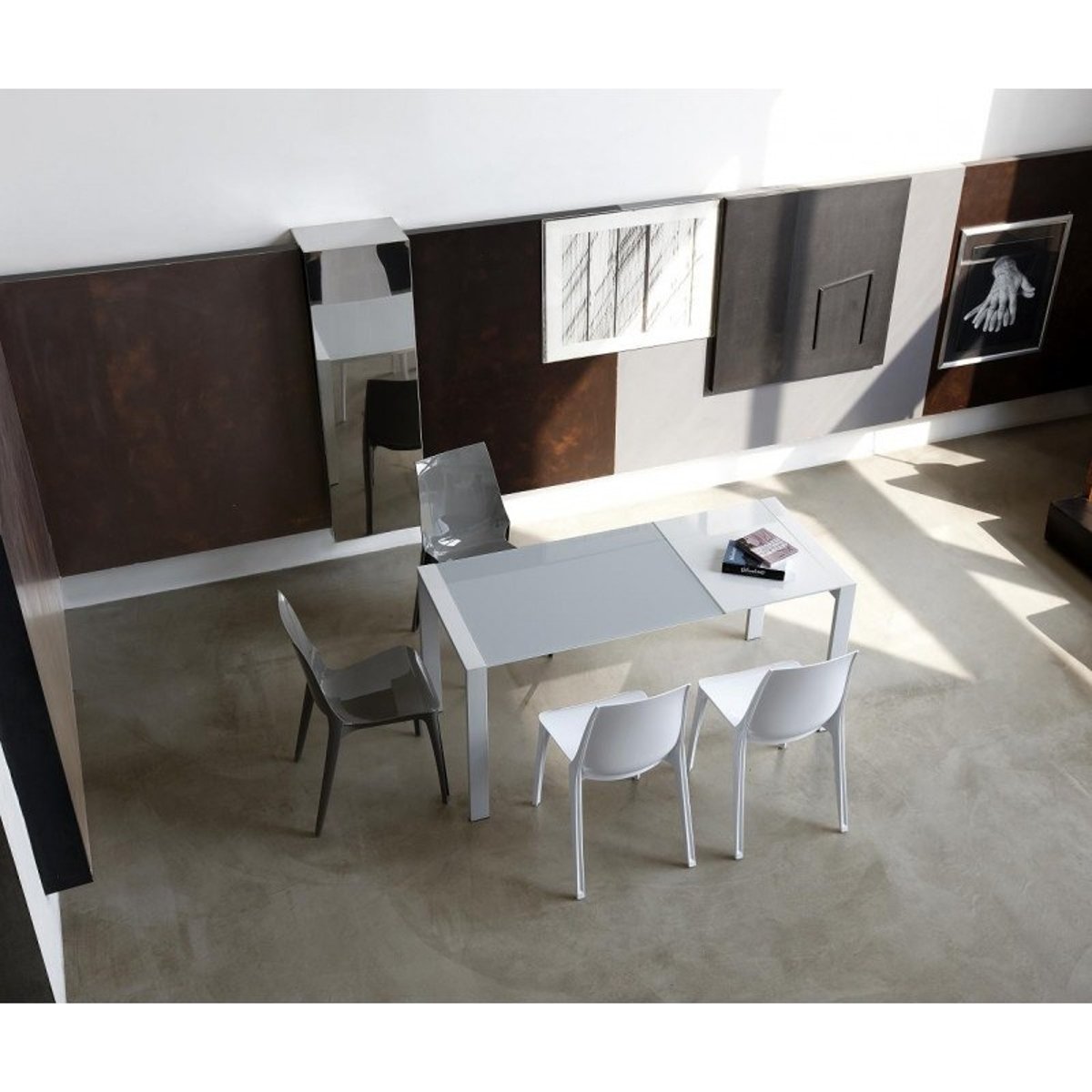 Chaise design empilable, VANITY blanc, SCAB DESIGN