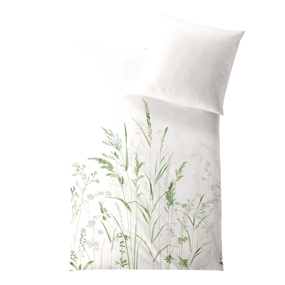 Fourre de duvet - Cellulose avec motif - Biarritz + Taie(s) 50*70 blanc, EUROPE & NATURE