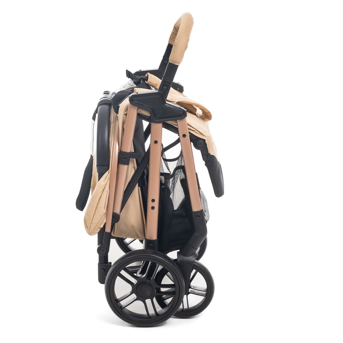 Poussette Bébé Canne Ultra Compacte – Légère – Pliage à Une Main – Noix - beige couleur unique, BEBELISSIMO J'AIME