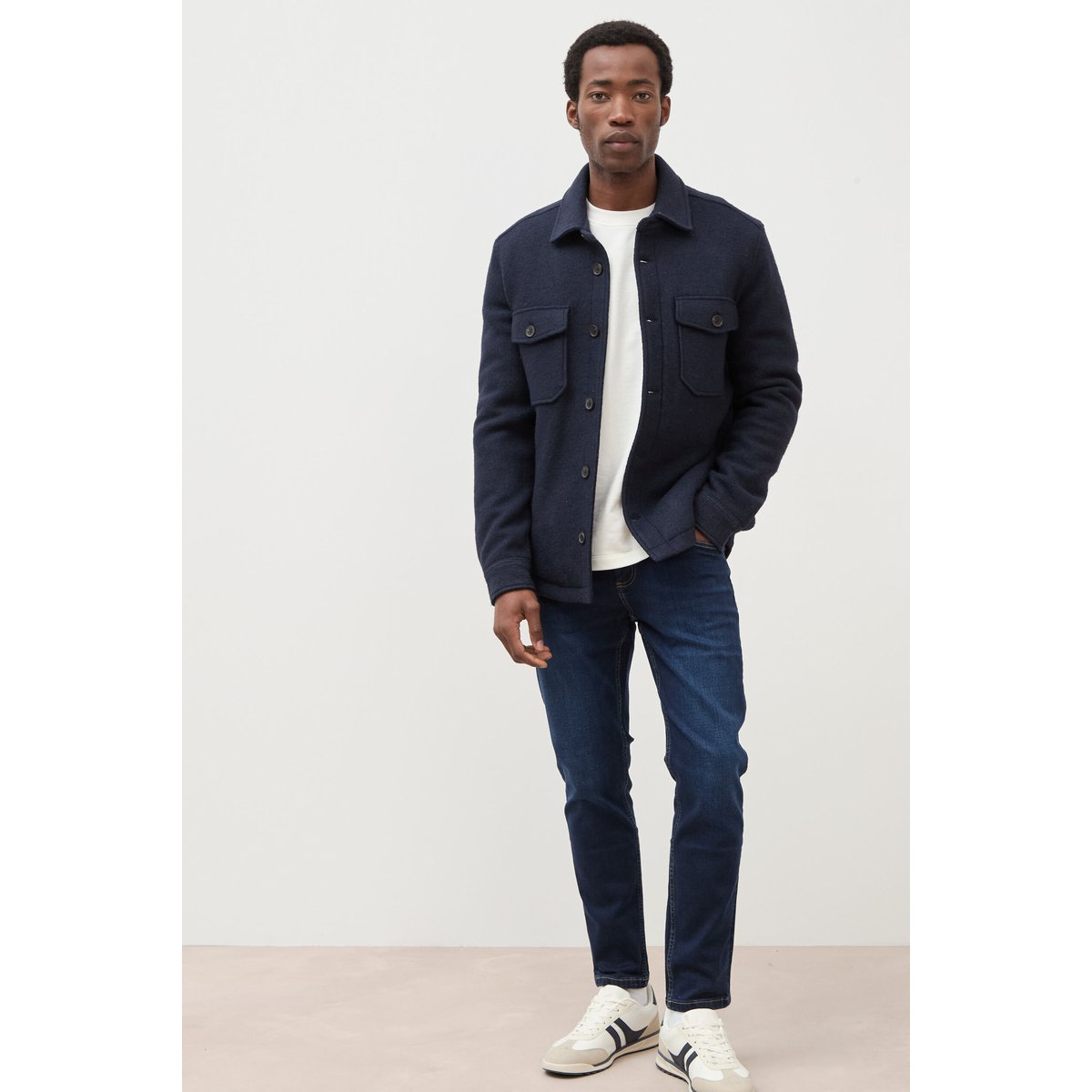 Jeans slim longueur 30 denim brut, BONOBO