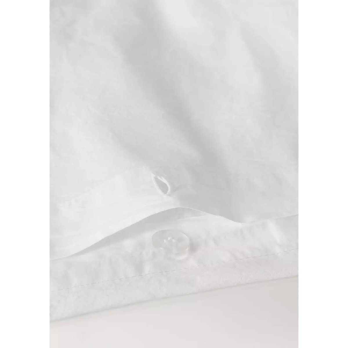 Housse de couette percale de coton gaufré lit 135 cm blanc, MANGO HOME