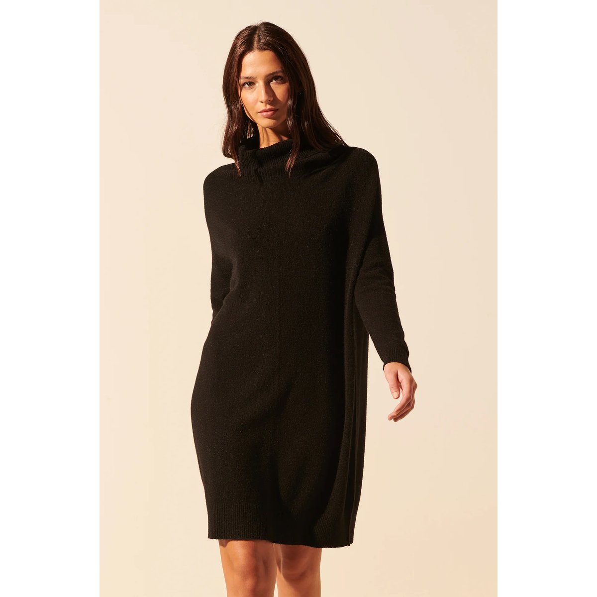 Robe pull maille CORY noir, BENOA