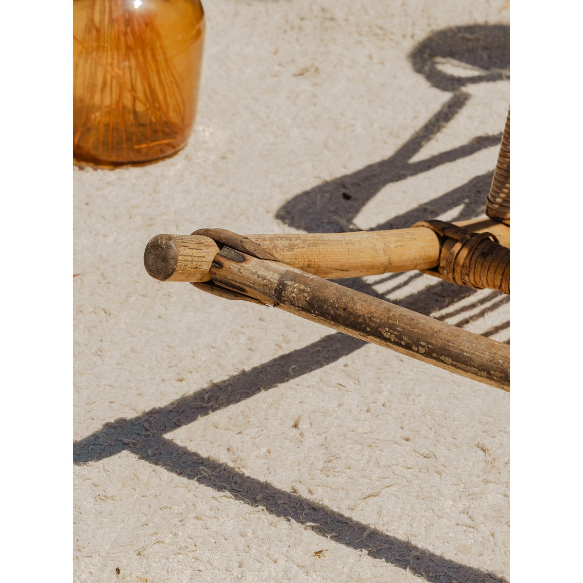 Rocking-chair en bambou Alibert N°85 - Bon état bois clair, DEBONGOUT