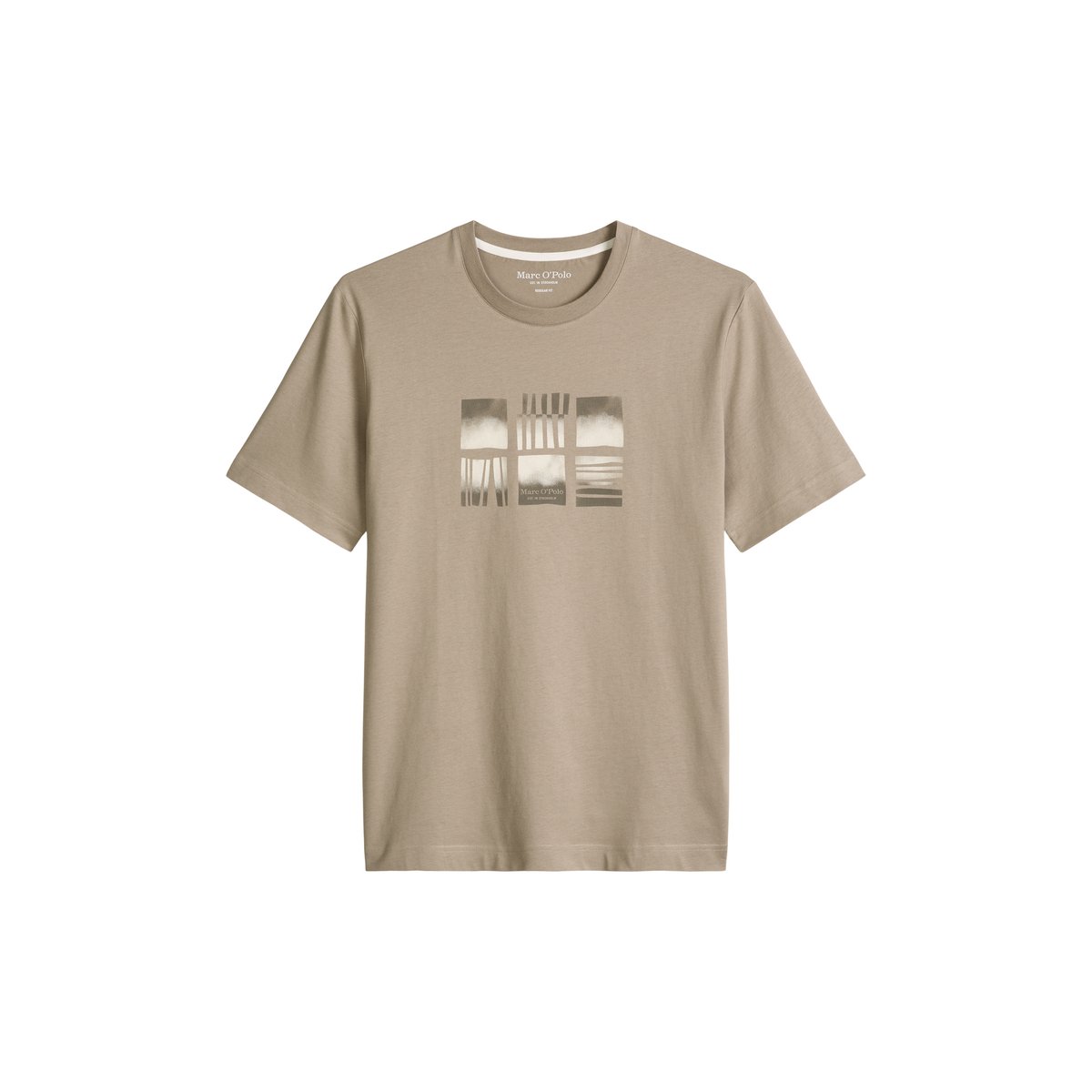 T-shirt regular en pur coton bio beige, MARC O'POLO