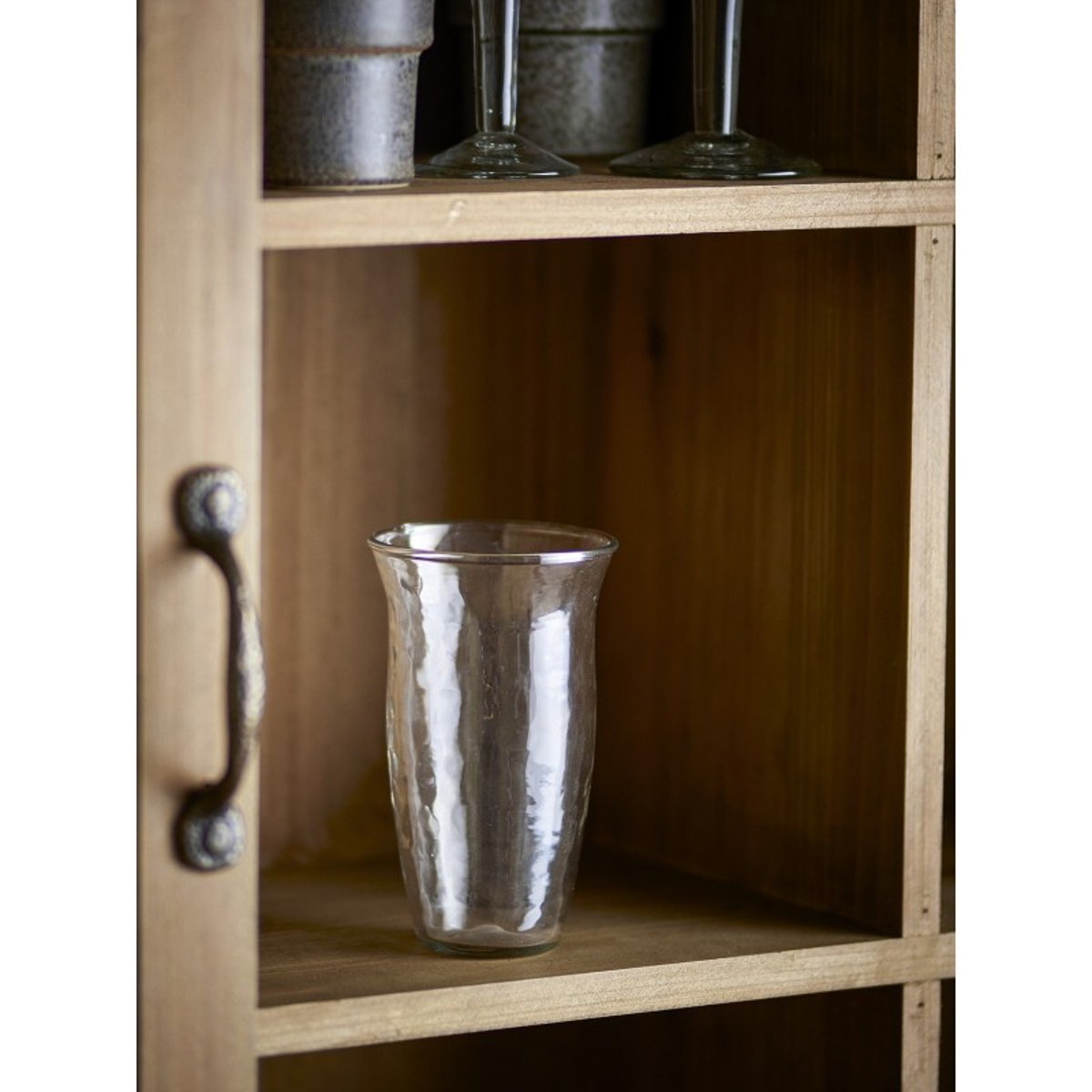 Verre à eau recyclé martelé  Asha set de 4 transparent, BLOOMINGVILLE