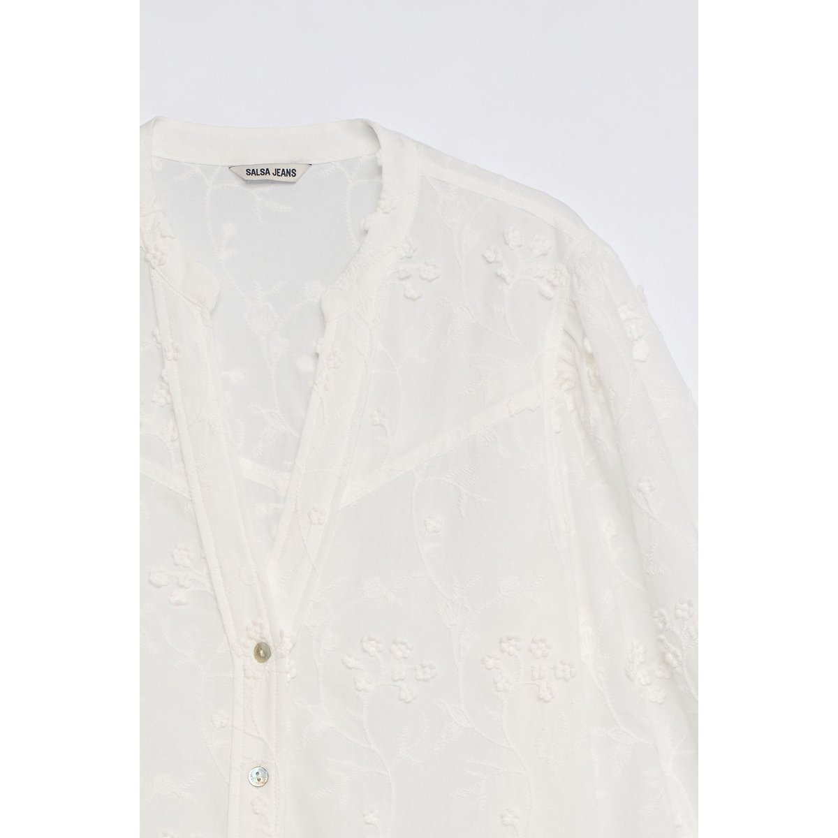 BLOUSE AVEC BRODERIES blanc, SALSA JEANS