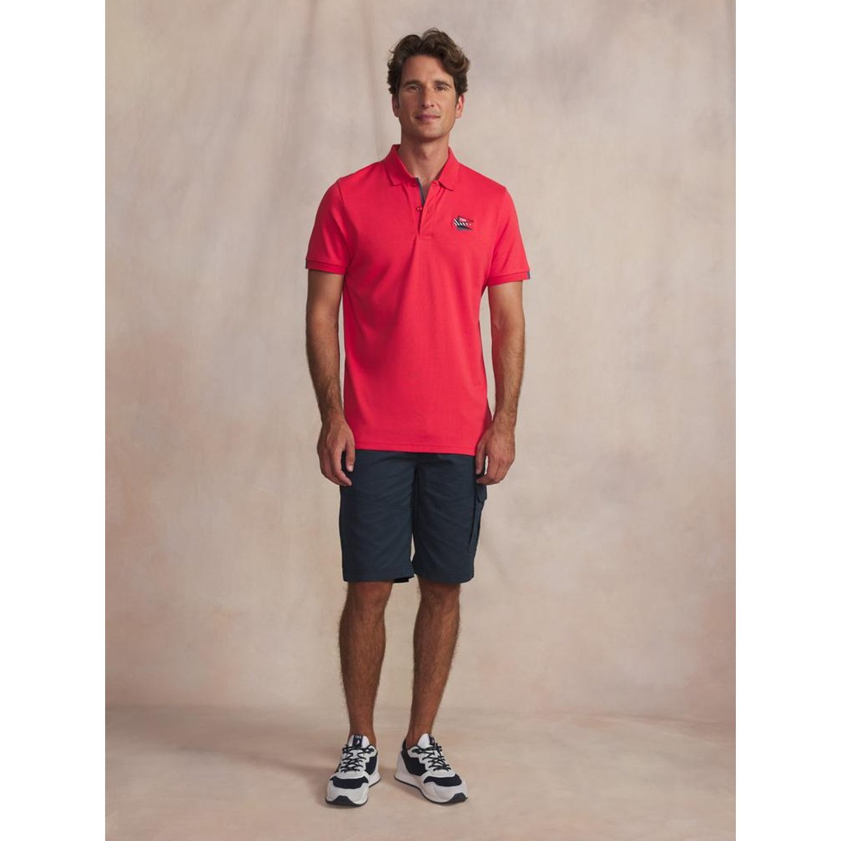 Polo manches courtes ANDROPOL hibiscus, TBS