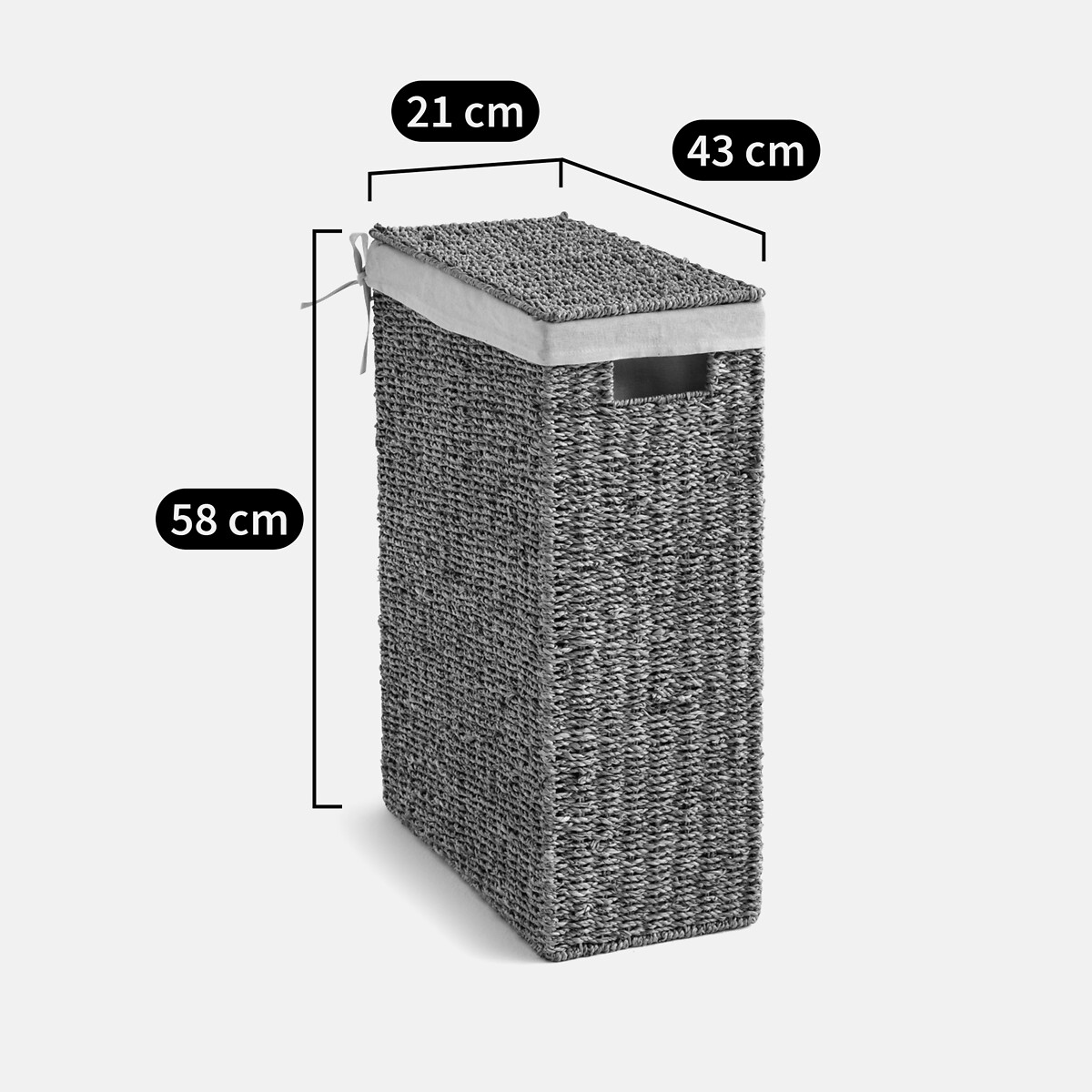 Panier à linge étroit en herbier, Spacio naturel, LA REDOUTE INTERIEURS