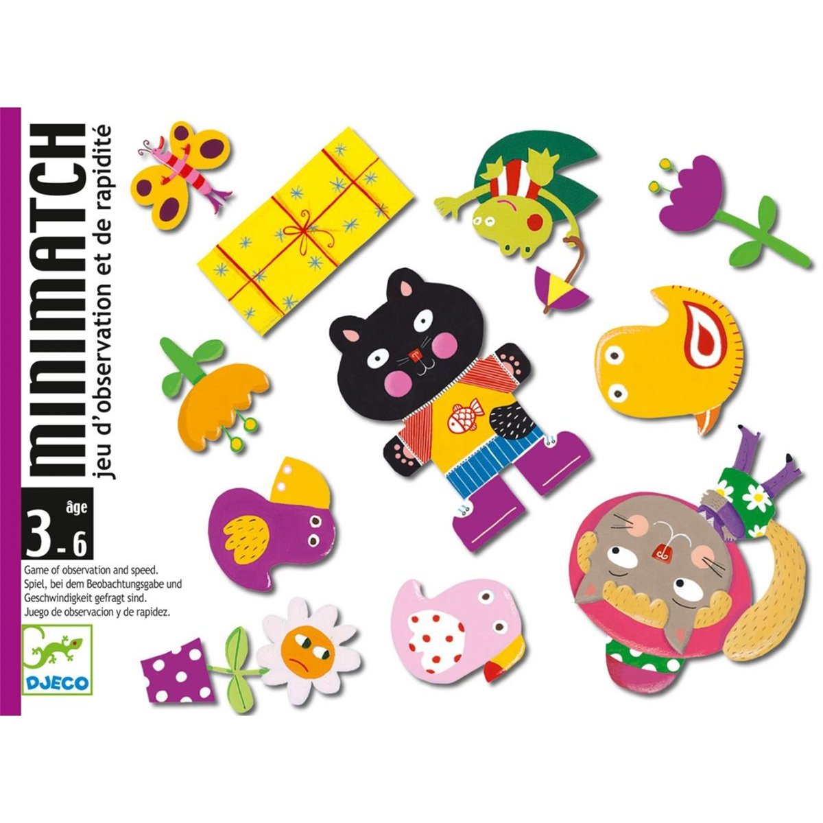 Minimatch - Jeu d'observation et de rapidité multicolore, DJECO