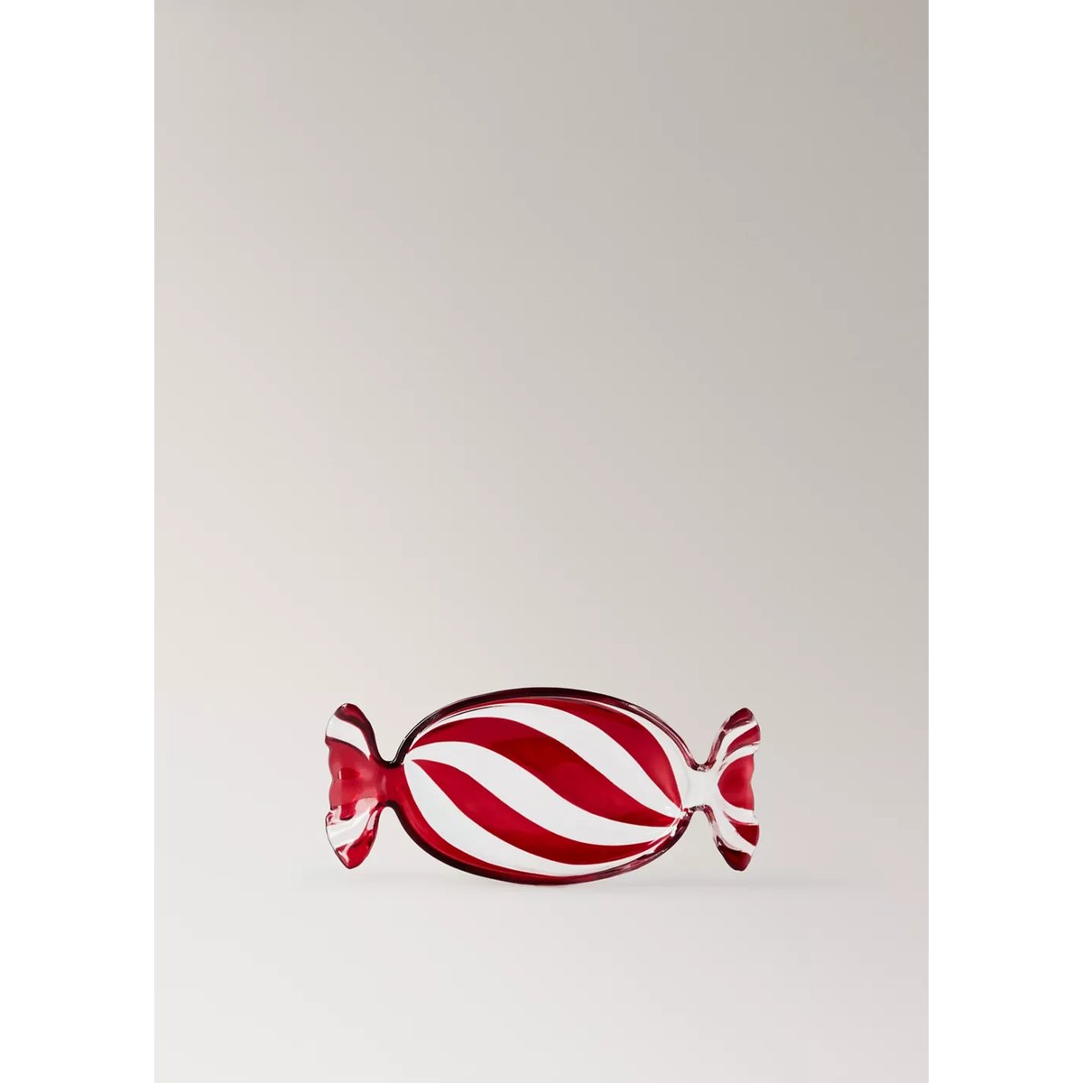 Plat en verre en forme de bonbon rouge, MANGO HOME
