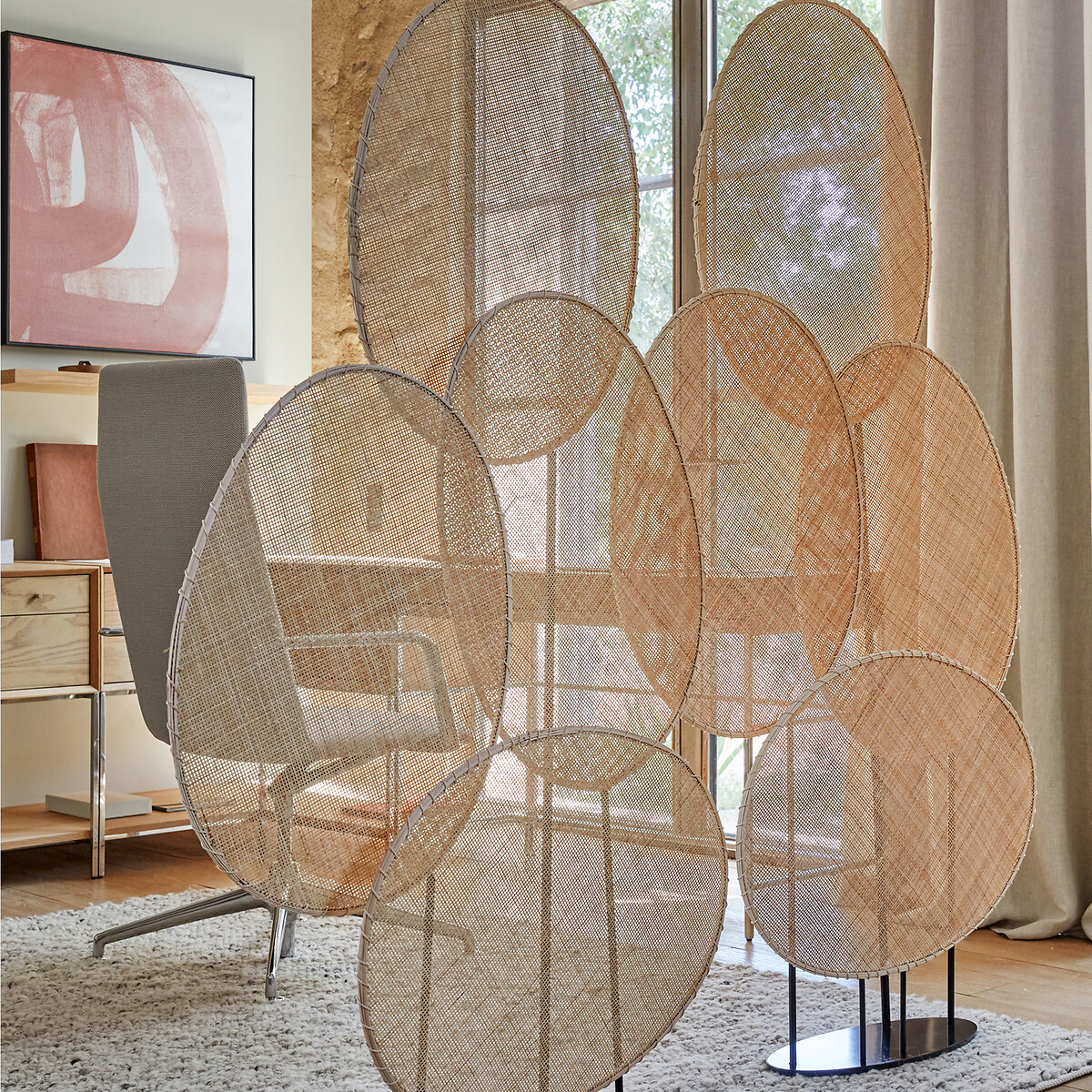 Paravento, rattan intrecciato, CANOPÉE, design di Emmanuel Gallina naturale  , AM.PM X EMMANUEL GALLINA
