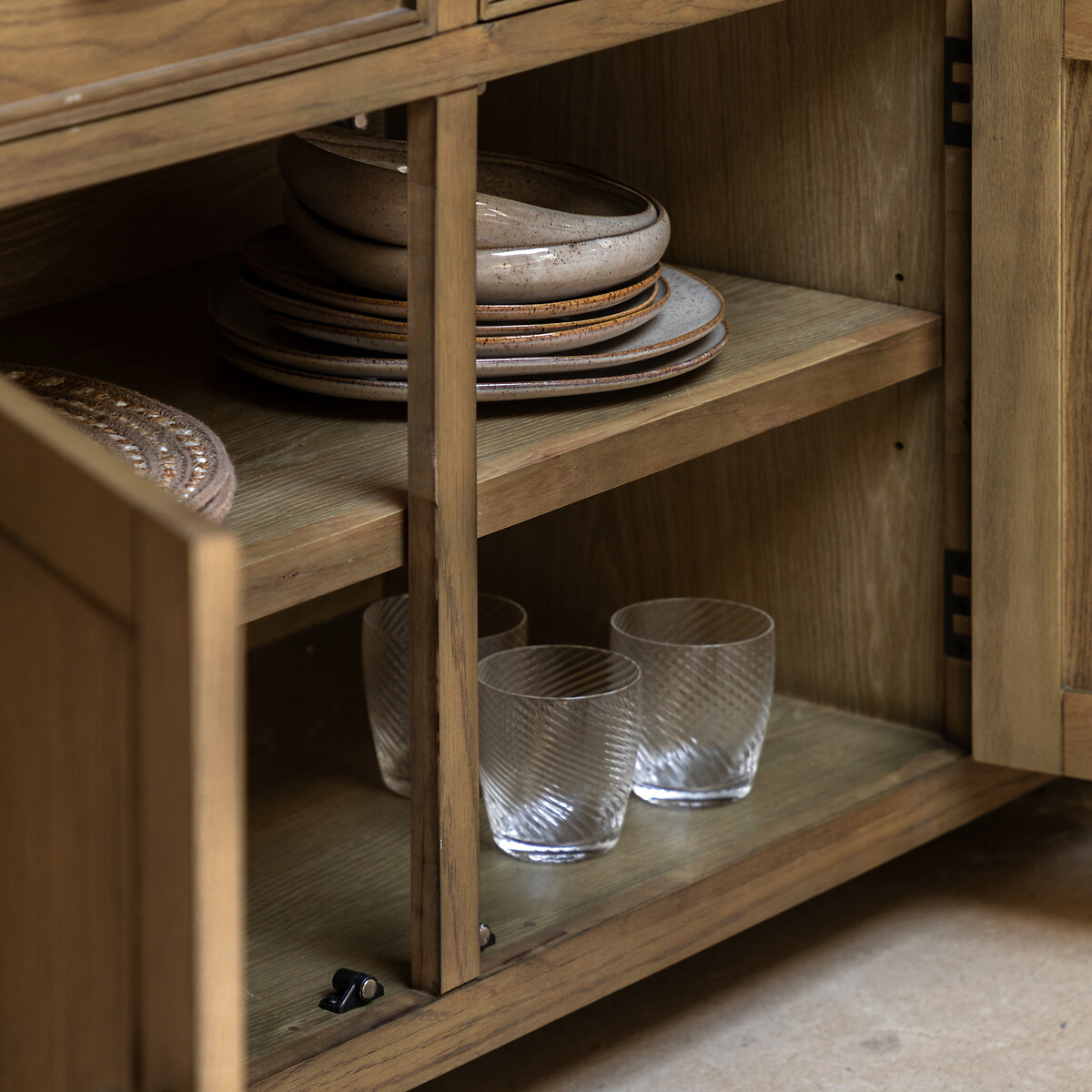 Toledo Oak 3 Door 3 Drawer Sideboard natural oak, SO'HOME