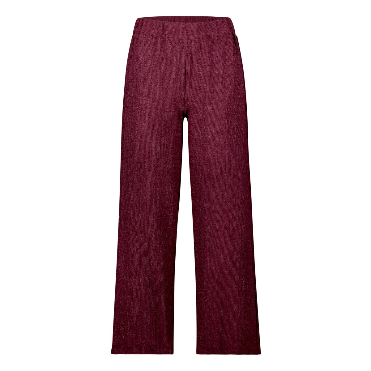Pantalon casual à jambes larges dark aubergine, CARTOON