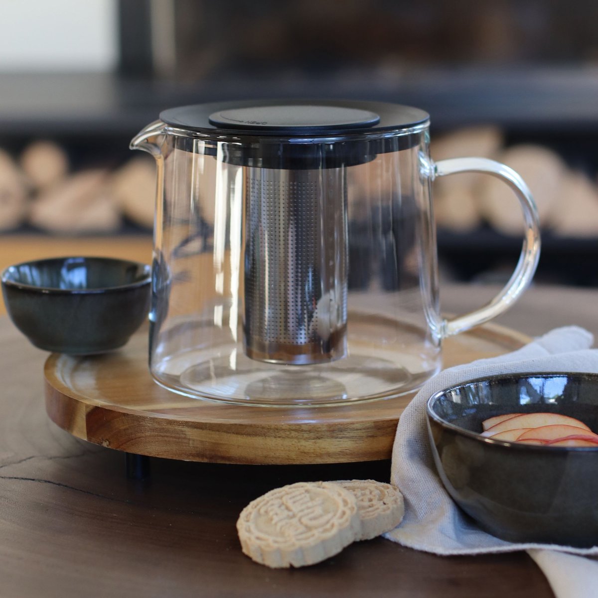 Théière 1,5L en verre avec infuseur, KAMAKURA transparent, NOVASTYL