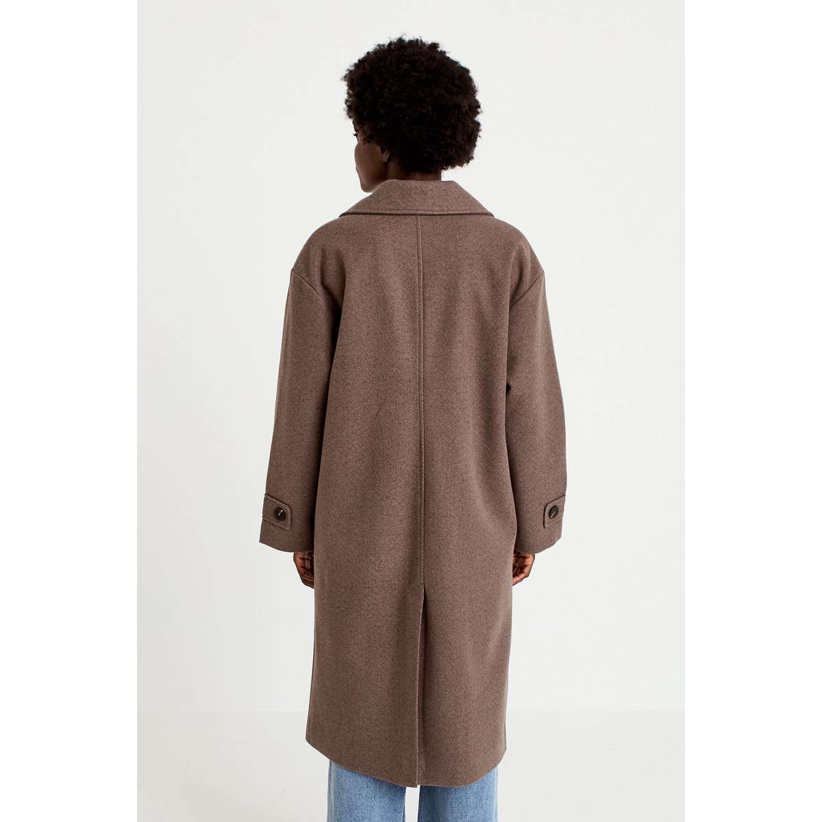 Manteau oversize manches longues taupe, CACHE CACHE