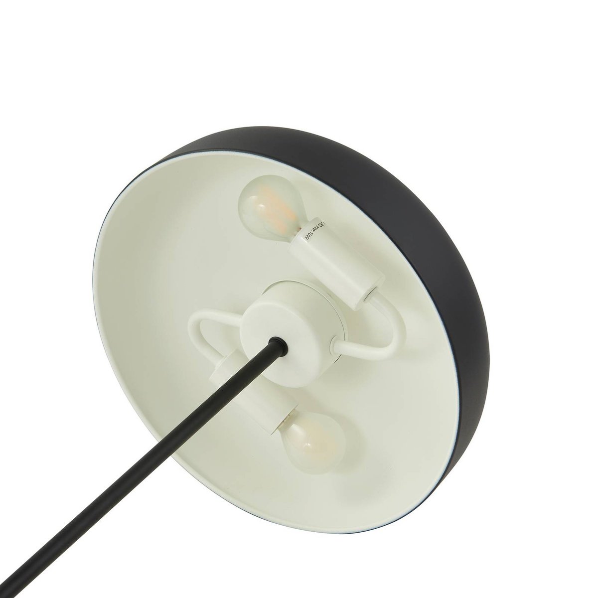 Lampe à poser en métal moderne, Edion noir sable, LINDBY