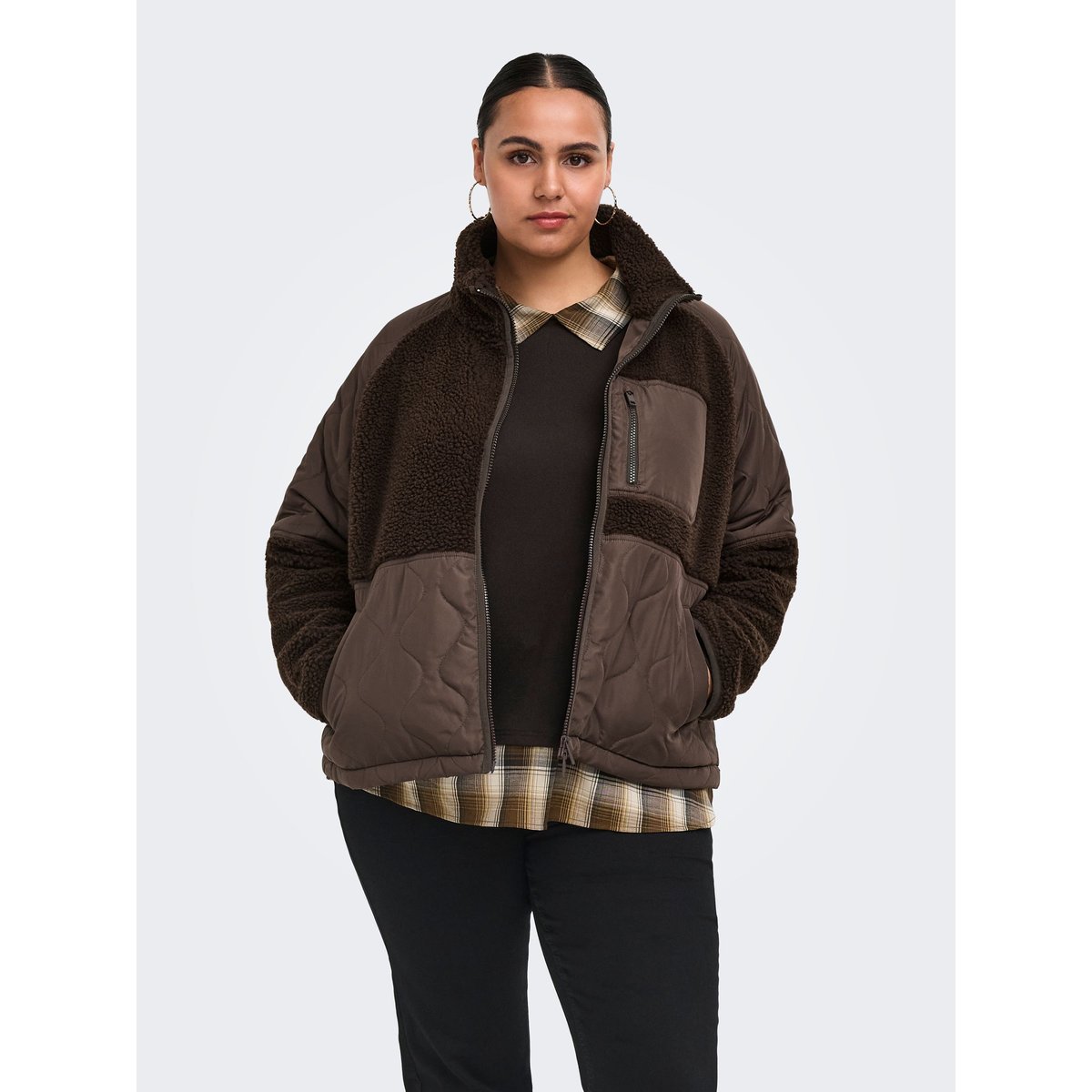 Veste En Polaire marron - french roast, ONLY CARMAKOMA