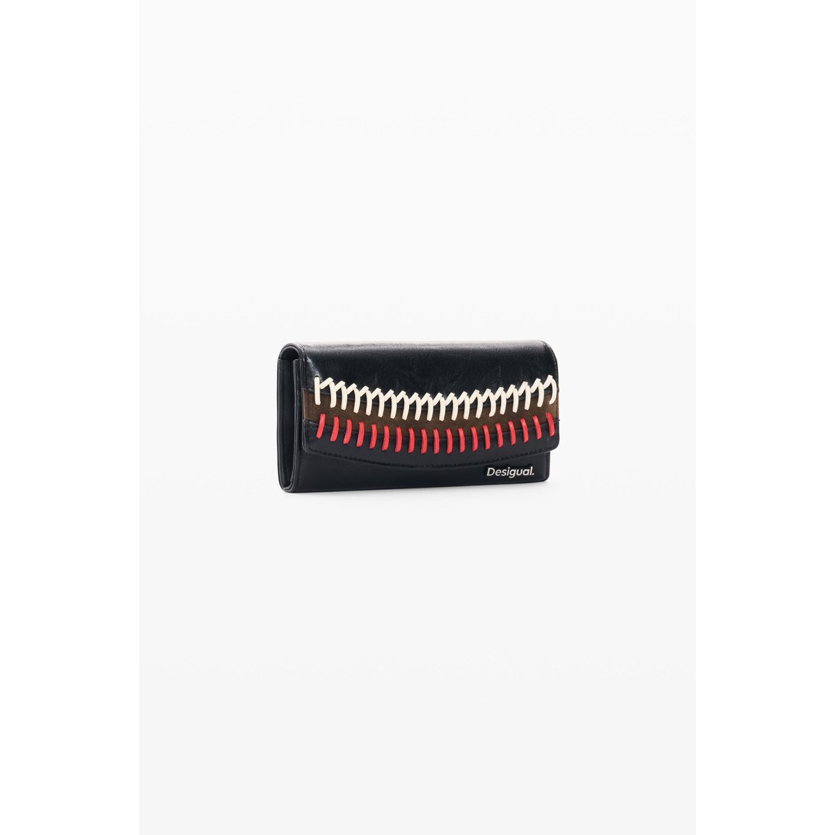 Grand porte-monnaie matelassé noir, DESIGUAL