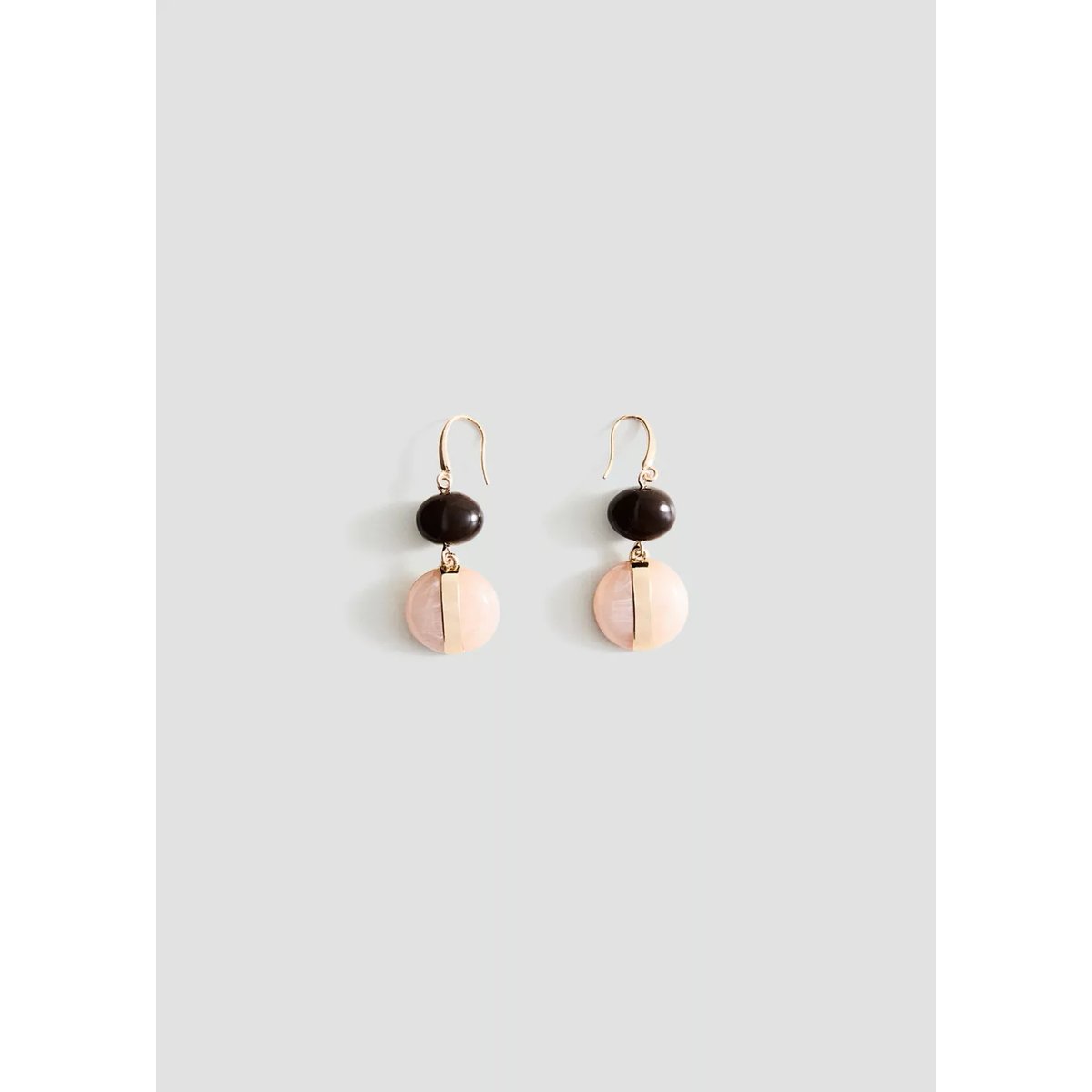 Boucles d'oreilles résine combinées or, MANGO