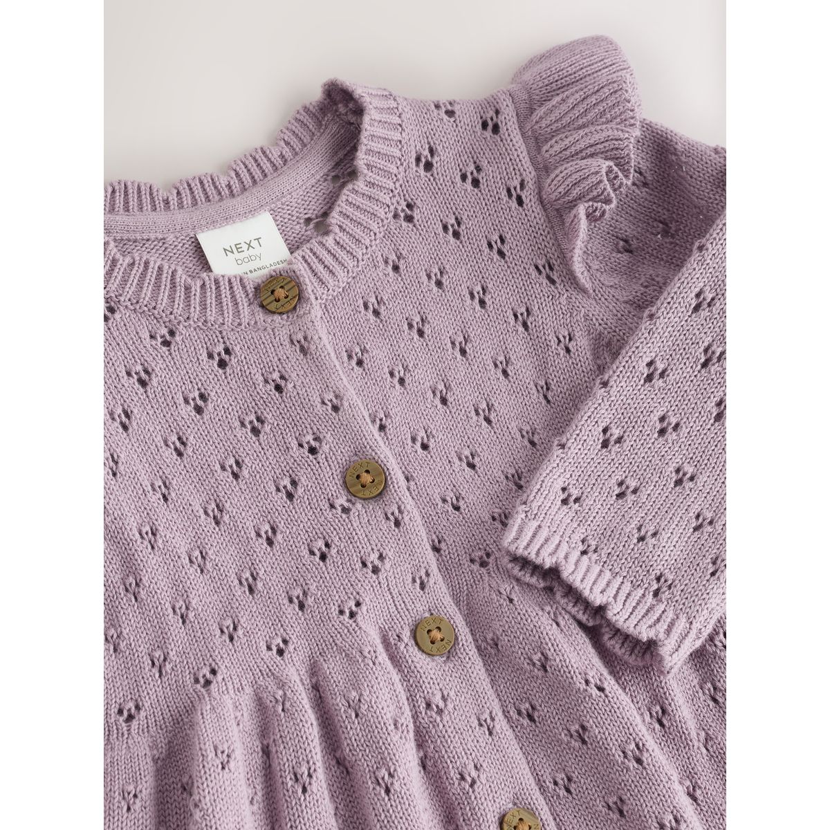 Robe bébé en maille pointelle lilas, NEXT