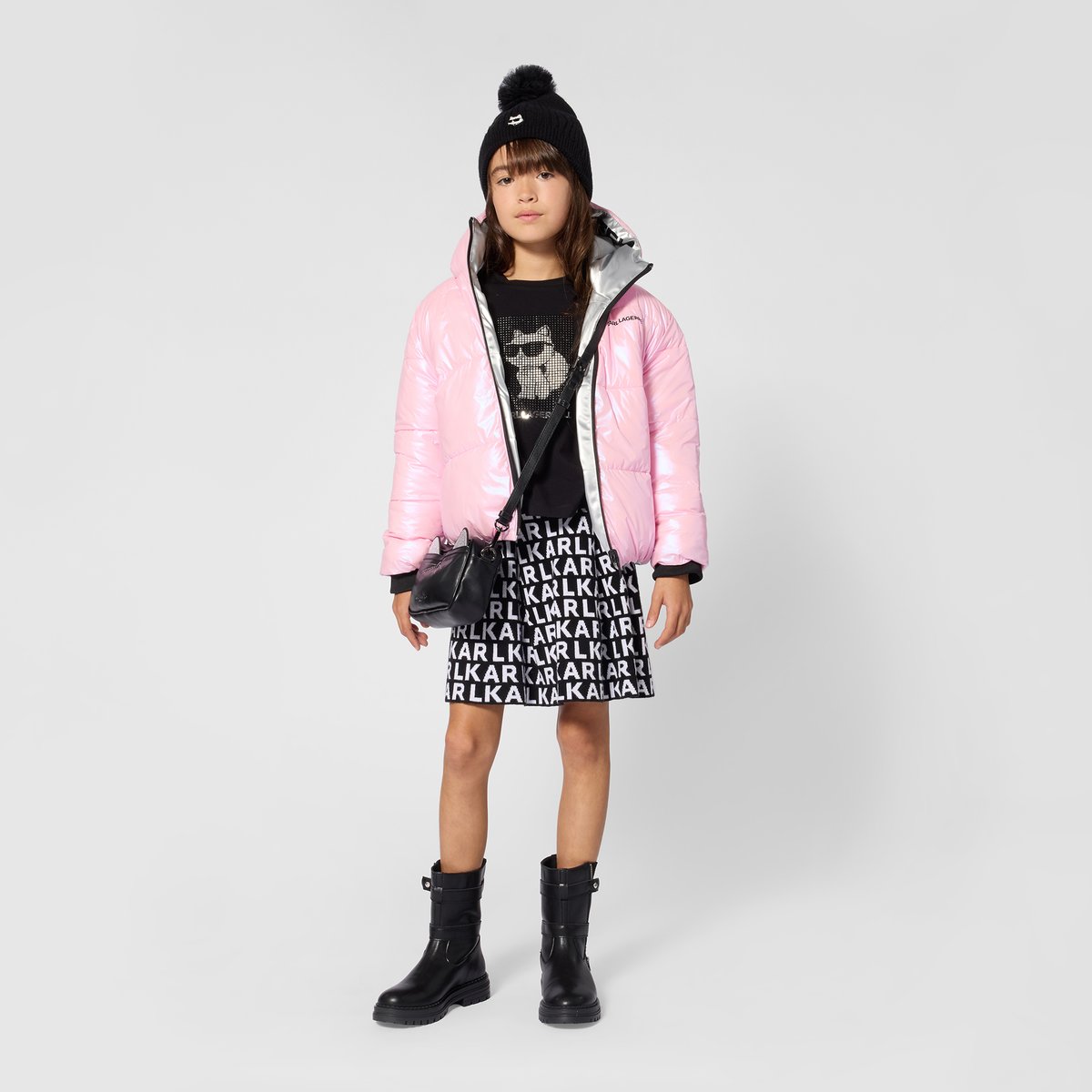 Tee-shirt manches longues black, KARL LAGERFELD KIDS