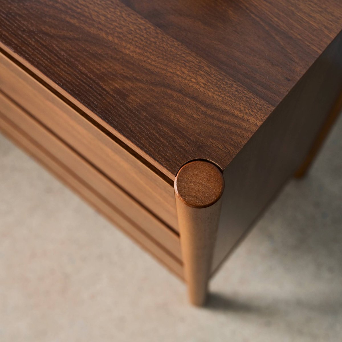 Commode décor bois 6 tiroirs HARMONY noyer, SWEEEK