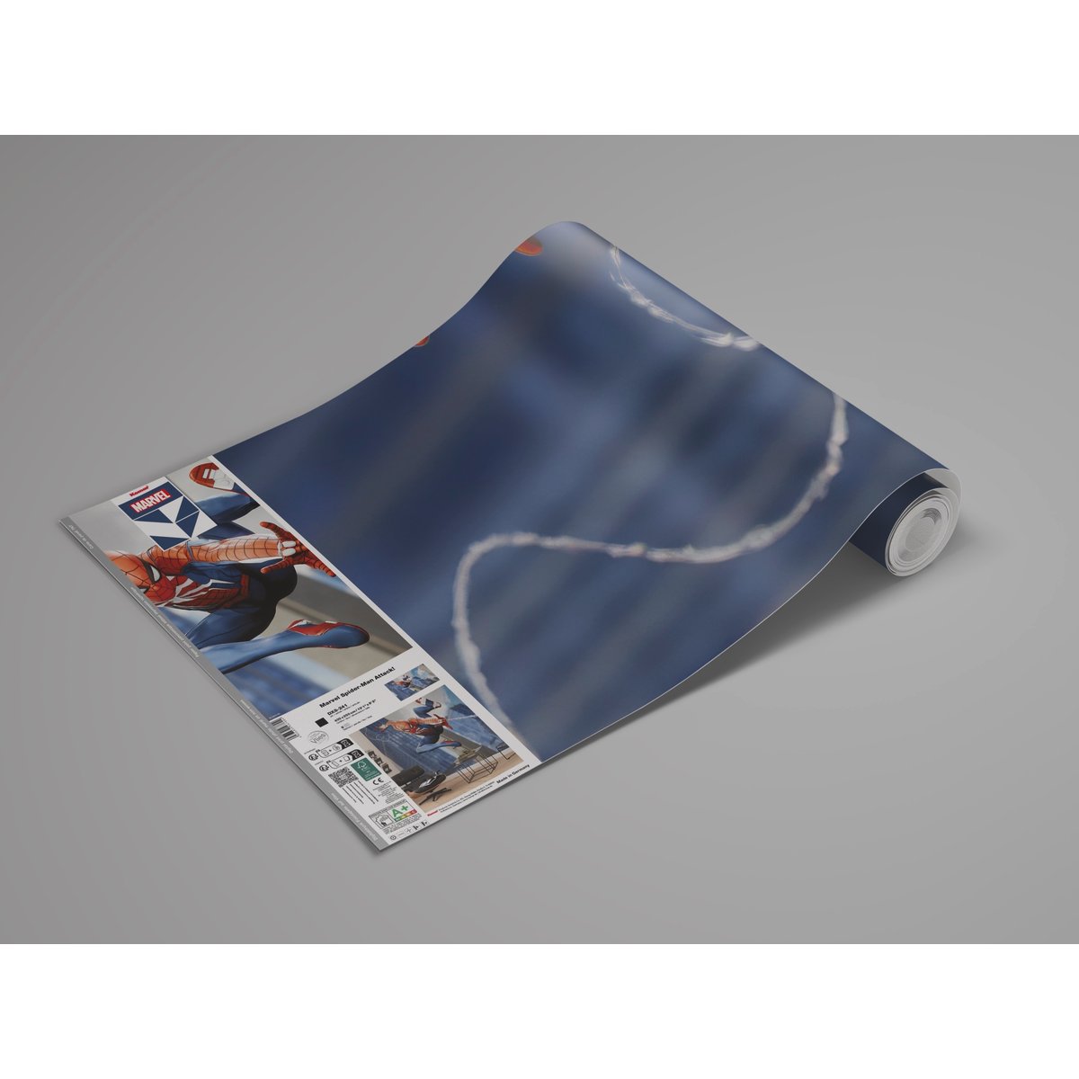 Papier peint Komar - Marvel Spider-Man Attack! - 400 x 250 cm bleu, HEXOA