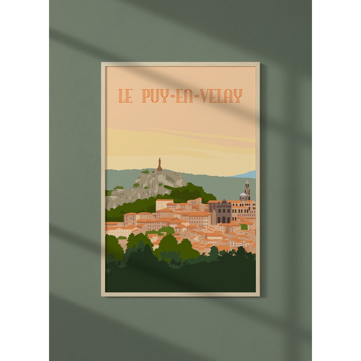Affiche ville Le Puy-en-Velay blanc, L'AFFICHERIE