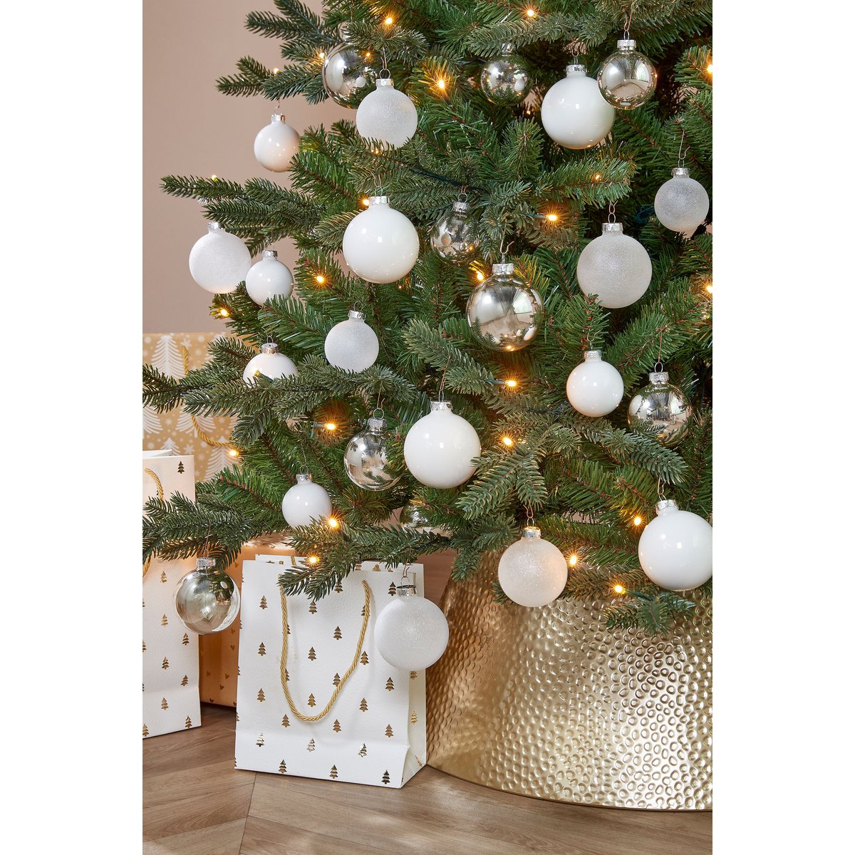 Lot de 42 boules de Noël en verre ZUGGA rouge, MICA DECORATIONS