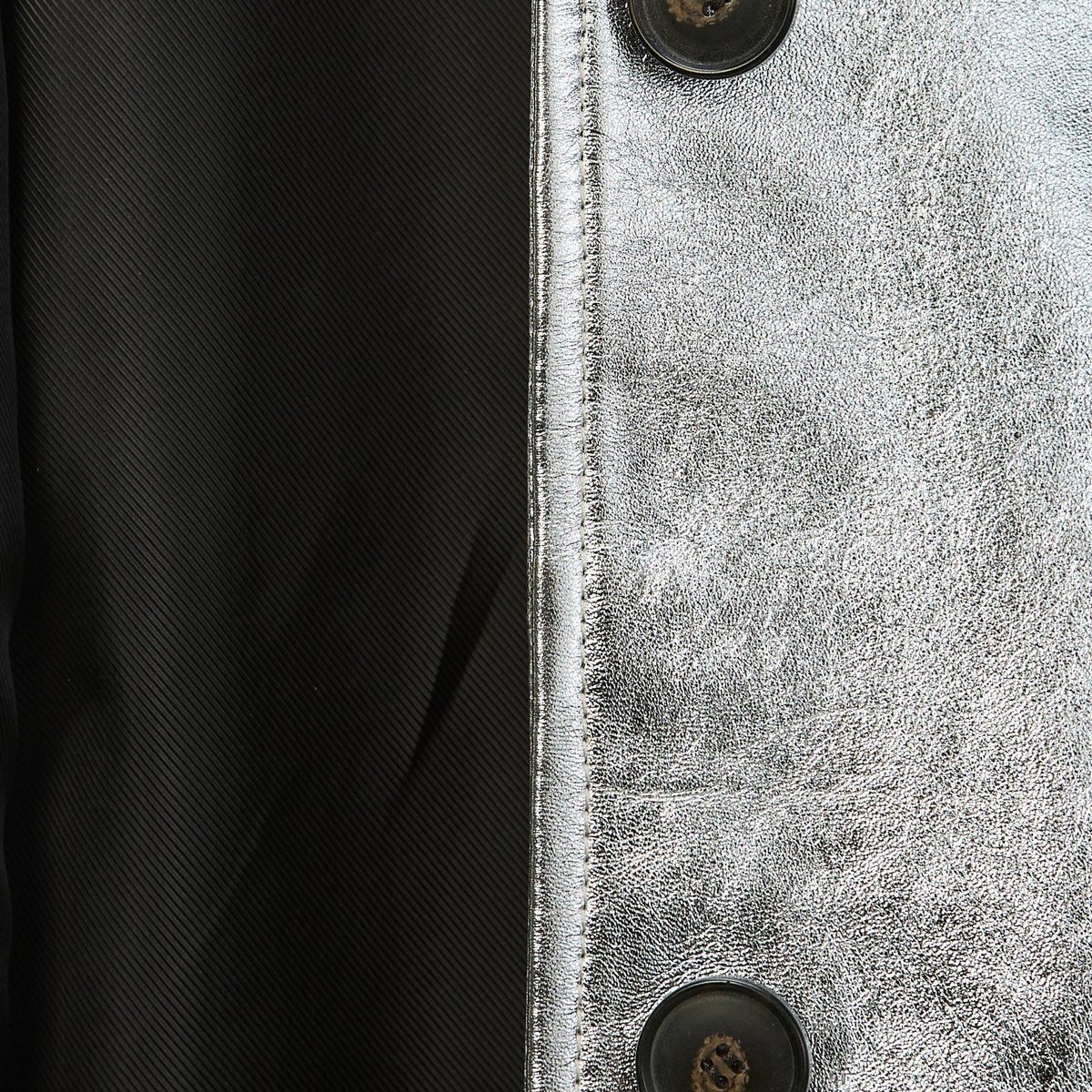 Veste é en cuir silver, MONOPRIX