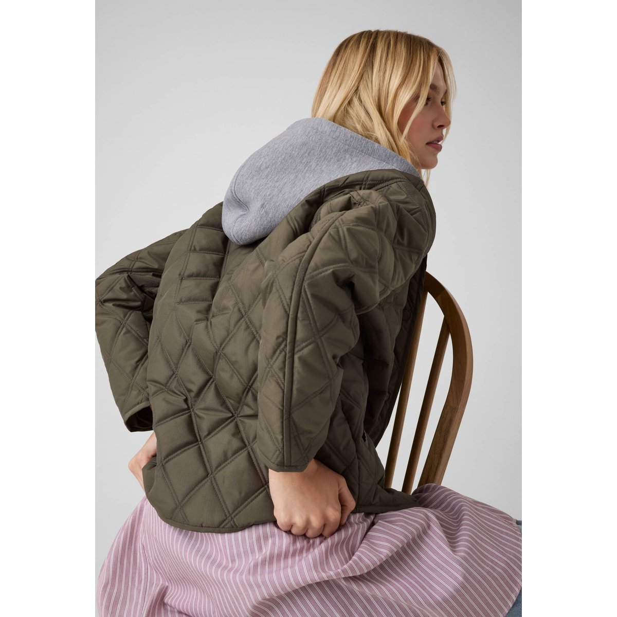 Veste Matelassée À Capuche vert, GUESS