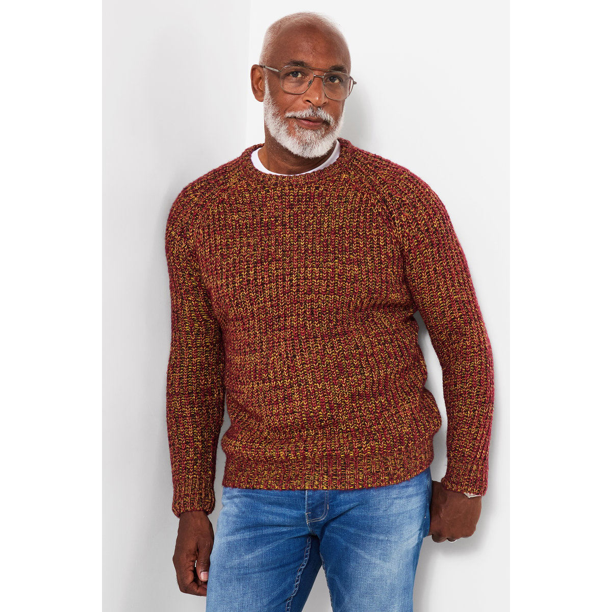 Pull Col Rond Style Marin multicolore, JOE BROWNS
