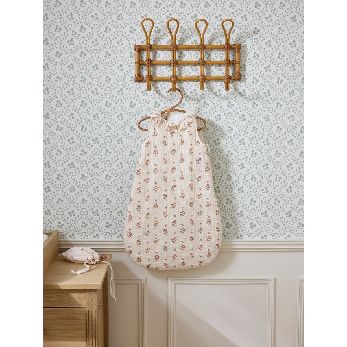 Gigoteuse col froufrou gaze de coton biologique - TOG 3 imprimé bianca, CYRILLUS