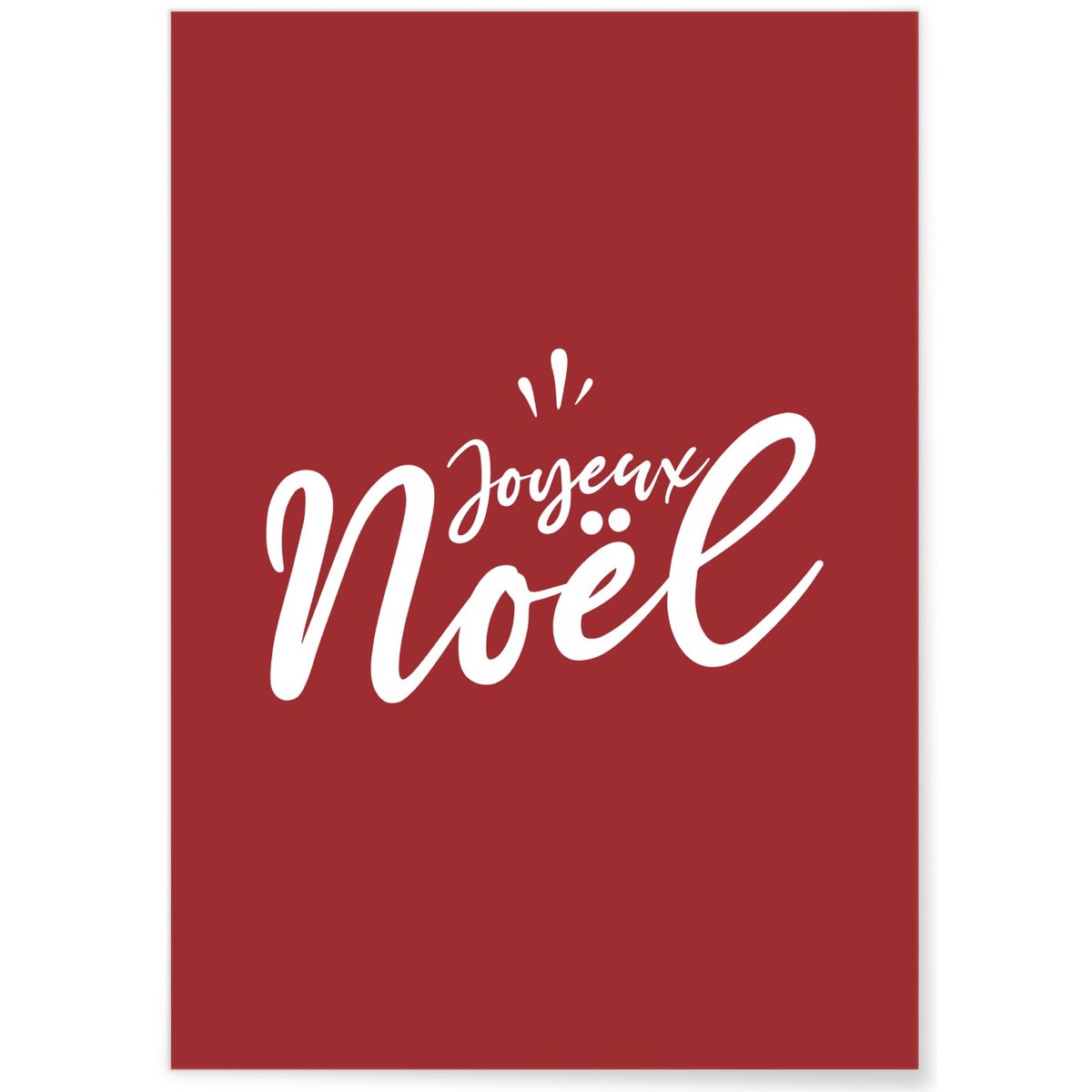 Affiche Joyeux Noël 2 blanc, L'AFFICHERIE