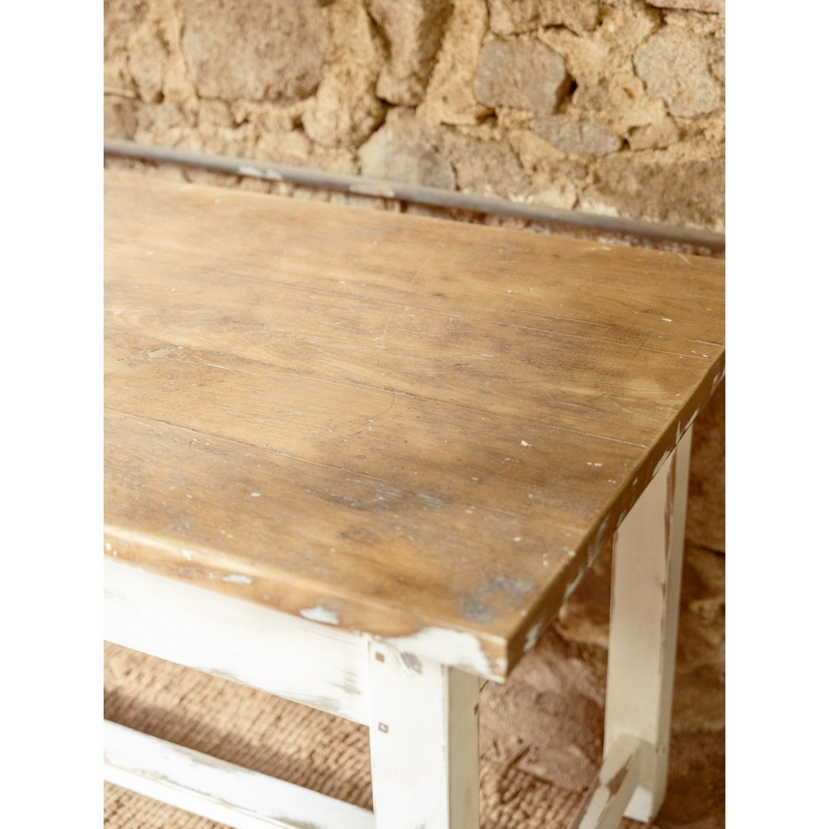 Table à manger en chêne Romy N°1541 - Bon état blanc, DEBONGOUT