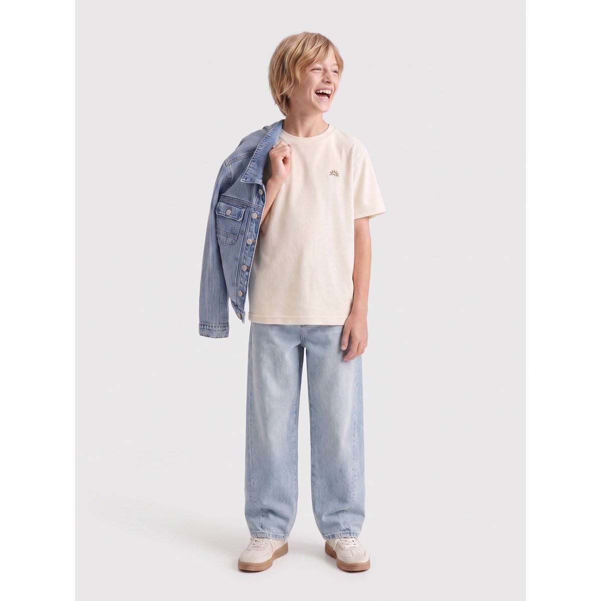 Jean À Coupe Ample light blue denim, ONLY & SONS JUNIOR