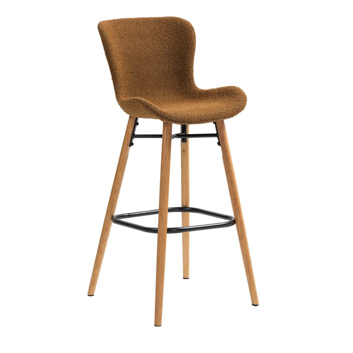 Chaise snack effet laine bouclette écru cuivre, ZAGO