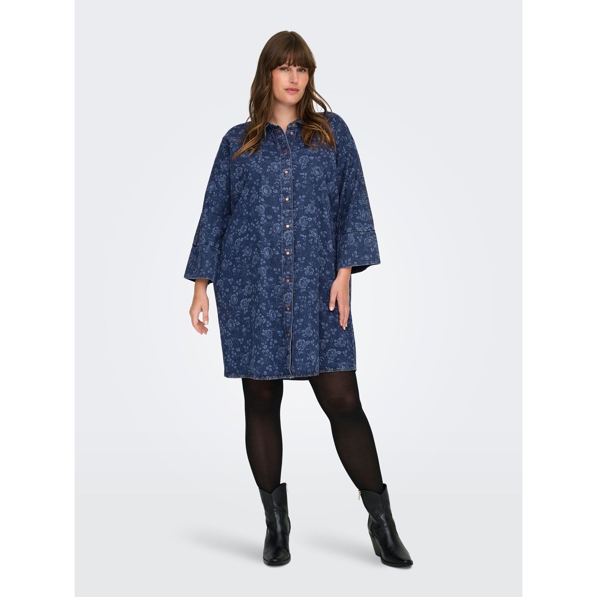 Robe En Denim medium blue denim, ONLY CARMAKOMA