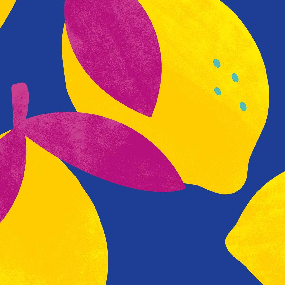 Papier peint citrons pop intissé, HEXOA