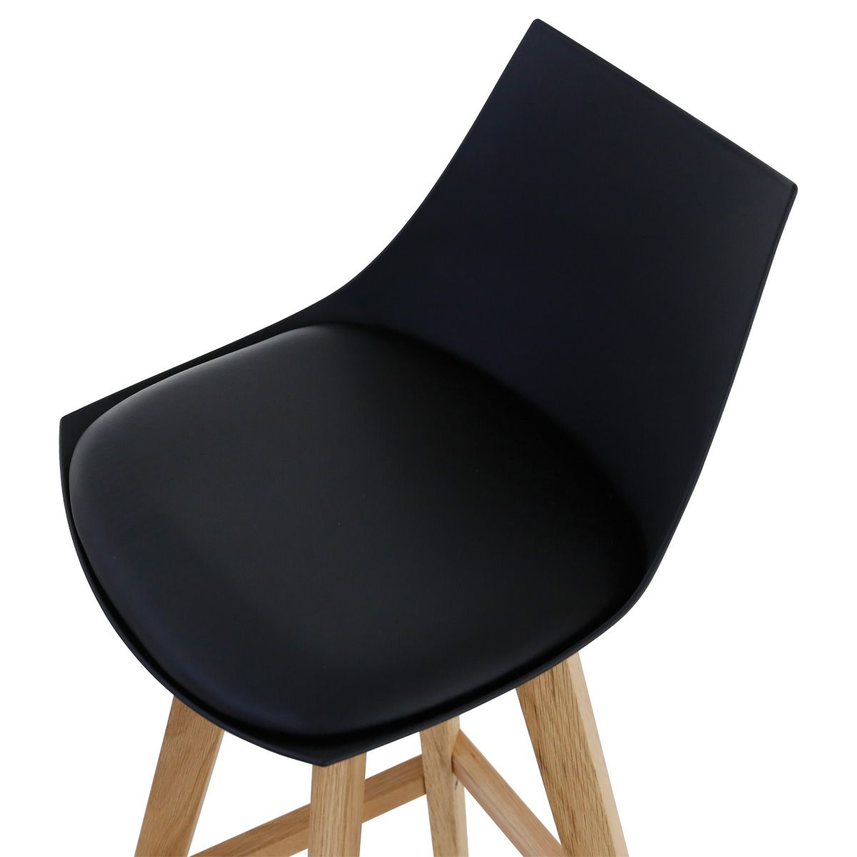 Chaise snack noire noir carbone, ZAGO