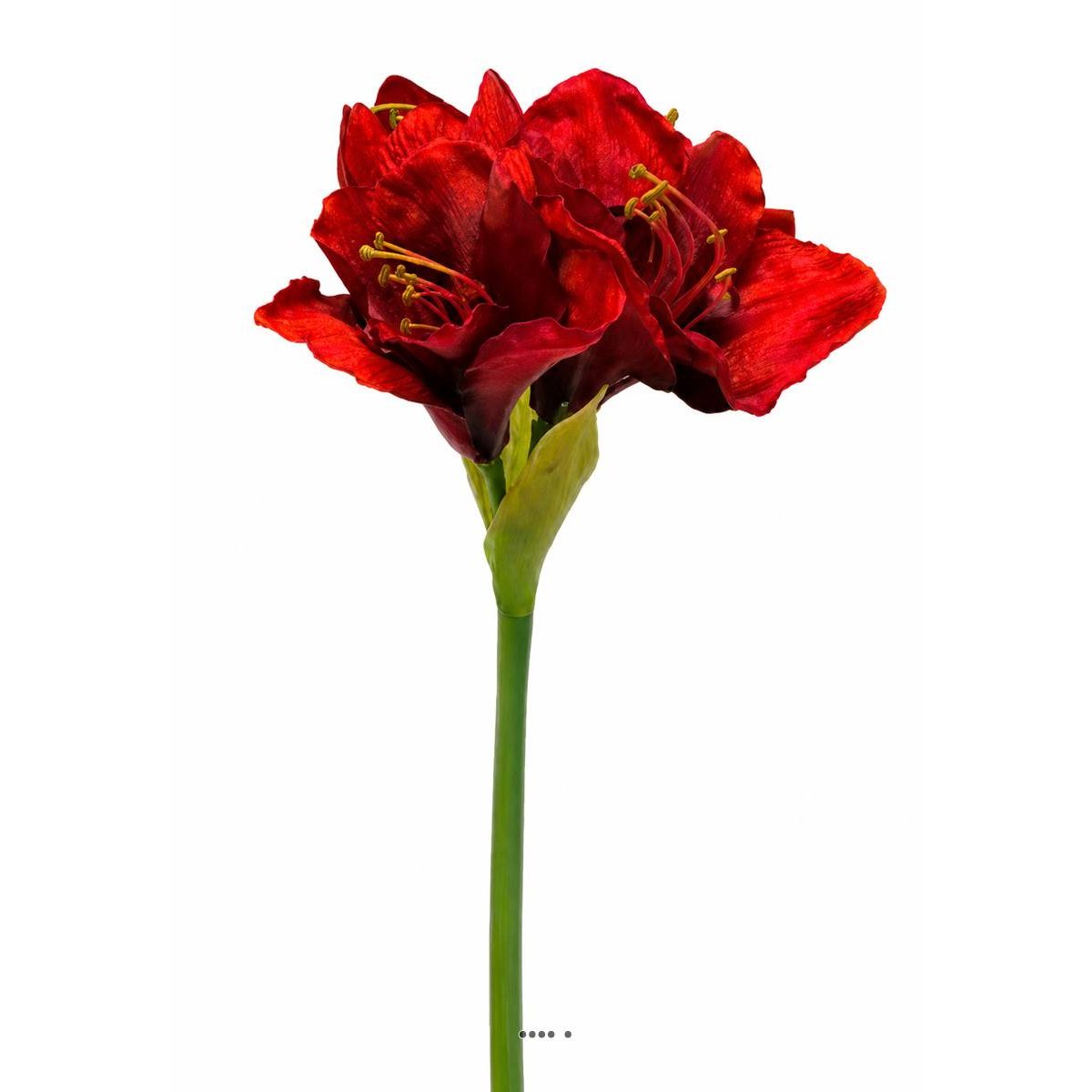Amaryllis artificiel H 65 cm Superbe Rouge rouge, ARTIFICIELLES