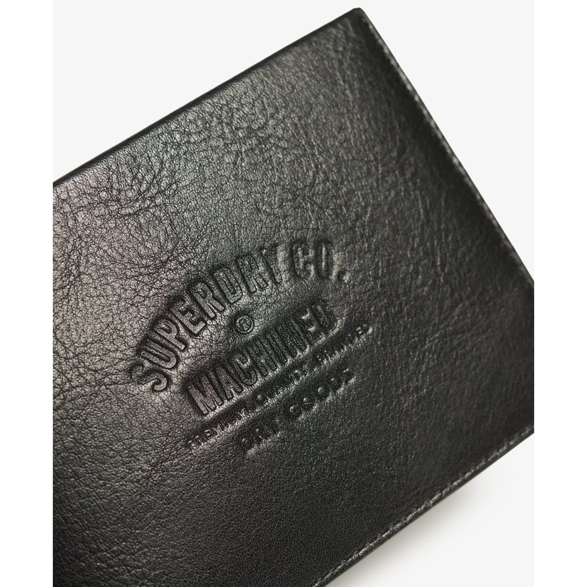 Portefeuille en cuir Goods noir, SUPERDRY