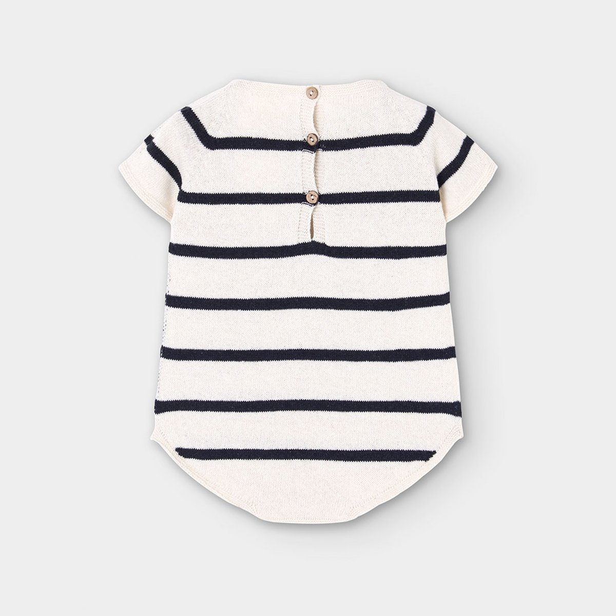 Barboteuse à rayures pour bébé blanc, BOBOLI