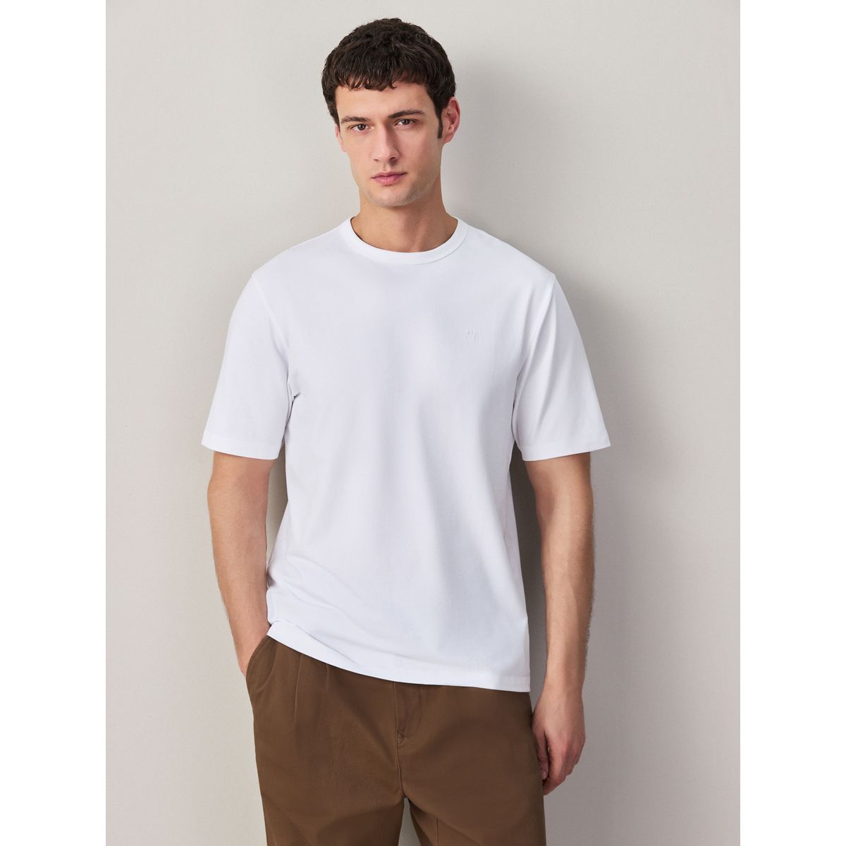 T-shirt en coton stretch blanc, NEXT